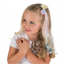 BARRETTE NŒUD LICORNE MÈCHE CHEVEUX 40CM PASTEL