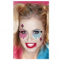 BIJOUX ADHÉSIFS VISAGE HARLEY QUINN
