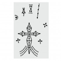 BIJOUX DE PEAU ADHÉSIF MAIN CROIX GOTHIQUE ADULTE