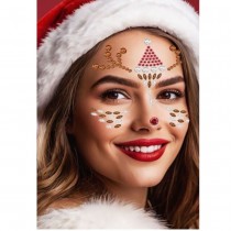 BIJOUX DE PEAU ADHÉSIF VISAGE NOËL RENNE FEMME