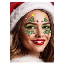 BIJOUX DE PEAU ADHÉSIF VISAGE NOËL SAPIN FEMME