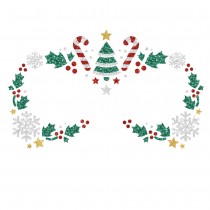 BIJOUX DE PEAU ADHÉSIF VISAGE PAILLETÉ NOËL