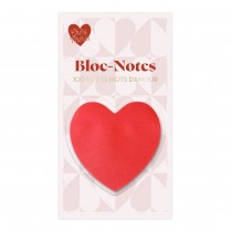 BLOC-NOTES CŒUR 100 PETITS MOTS D\'AMOUR 8CM ROUGE
