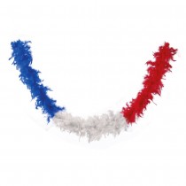 BOA À PLUMES TRICOLORE FRANCE SUPPORTER ADULTE