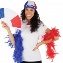 BOA À PLUMES TRICOLORE FRANCE SUPPORTER ADULTE