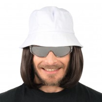 BOB BLANC PERRUQUE NOIR LORENZO RAP ADULTE