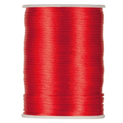 BOBINE CORDON QUEUE DE RAT 2MMX100M ROUGE