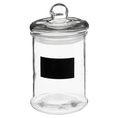 BOCAL EN VERRE 1.2L AVEC STICKER NOIR