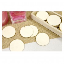 BOÎTE 36 DISQUES PALET ROND BOIS 2MM Ø4CM NATUREL