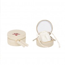 BOITE À BIJOUX TOILE JOLIE MAMAN 10X4CM BEIGE