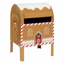 BOÎTE AUX LETTRES PAIN D\'ÉPICES MÉTAL 34CM CARAMEL