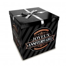 BOÎTE CADEAU NOIRE JOYEUX ANNIVERSAIRE 2