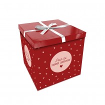 BOITE CADEAU POUR TOI MON AMOUR CŒURS 10CM ROUGE