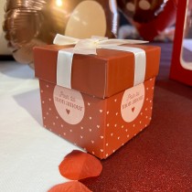 BOITE CADEAU POUR TOI MON AMOUR CŒURS 10CM ROUGE