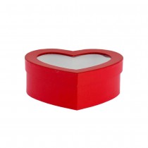 BOÎTE CUR CARTON FENÊTRE 19.5X7X15.5CM ROUGE