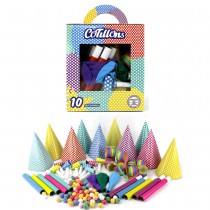 BOÎTE FENÊTRE COTILLONS COLORÉ 10 PERSONNES