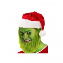 BONNET BARBE MONSTRE CROQUE-MITAINE VERT ADULTE