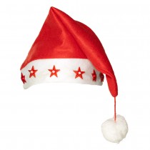 BONNET DE NOËL ROUGE LUMINEUX ÉTOILES ÉCO ADULTE
