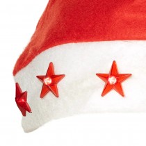 BONNET DE NOËL ROUGE LUMINEUX ÉTOILES ÉCO ADULTE