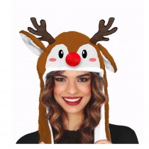 BONNET HUMOUR RENNE NOËL OREILLES MOBILES ADULTE