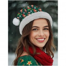 BONNET NOËL LUTIN HOUX POLYESTER VERT ADULTE
