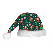 BONNET NOËL LUTIN HOUX POLYESTER VERT ADULTE