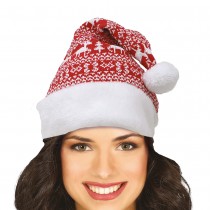 BONNET NOËL TRICOTÉ ROUGE ADULTE