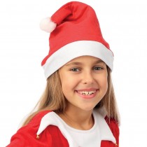 BONNET PÈRE NOËL TRADITIONNEL FEUTRE ROUGE ENFANT