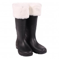 BOTTES PÈRE NOËL CAOUTCHOUC FAUSSE FOURRURE ADULTE