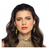 BOUCLES D\'OREILLES ÉCLAIR PAILLETÉ OR FEMME