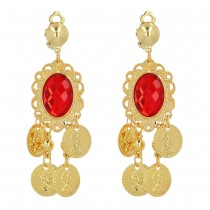 BOUCLES D\'OREILLES PENDENTIF CONTE FÉE RUBIS FEMME
