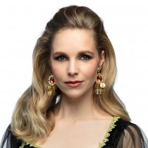 BOUCLES D\'OREILLES PENDENTIF CONTE FÉE RUBIS FEMME