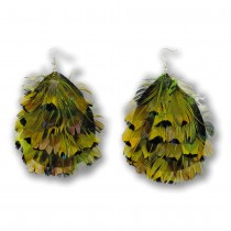 BOUCLES D\'OREILLES PLUMES IRISÉES ADULTE