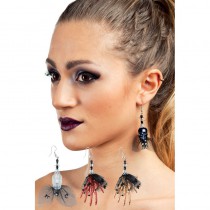 BOUCLES D\'OREILLES SQUELETTES 4 ASS