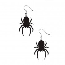 BOUCLES OREILLES PENDENTIF ARAIGNÉE NOIR FEMME