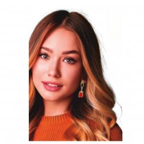 BOUCLES OREILLES PENDENTIF CADEAUX NOËL ROUGE