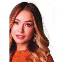 BOUCLES OREILLES PENDENTIF CANNE SUCRE ORGE NOËL