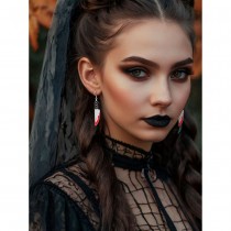 BOUCLES OREILLES PENDENTIF COUTEAUX SANG FEMME