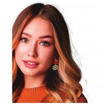 BOUCLES OREILLES PENDENTIF FLOCONS DE NEIGE STRASS