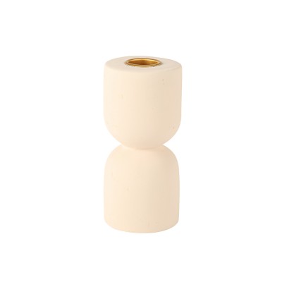 BOUGEOIR CÉRAMIQUE ARONA 13X6CM NUDE