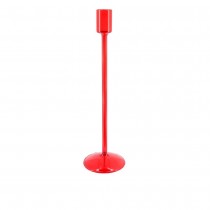 BOUGEOIR CHANDELIER VERRE 2.2X30CM ROUGE