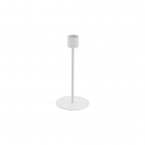 BOUGEOIR M&Eacute;TAL DESIGN 7X15CM BLANC