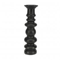 BOUGEOIR PILIER BOIS MANGUIER 36CM NOIR