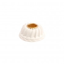 BOUGEOIR R&Eacute;SINE MOULE &Agrave; G&Acirc;TEAU 6.8X3.2CM BLANC