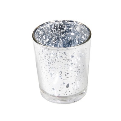BOUGEOIR VERRE 5.5X6.7CM ARGENT