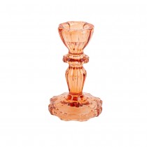 BOUGEOIR VERRE RENAISSANCE 11CM TERRACOTTA