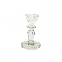 BOUGEOIR VERRE SALVIA 11CM VERT SAUGE