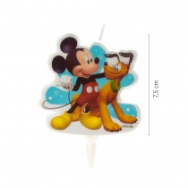 BOUGIE ANNIVERSAIRE 2D MICKEY PLUTO 7.5CM