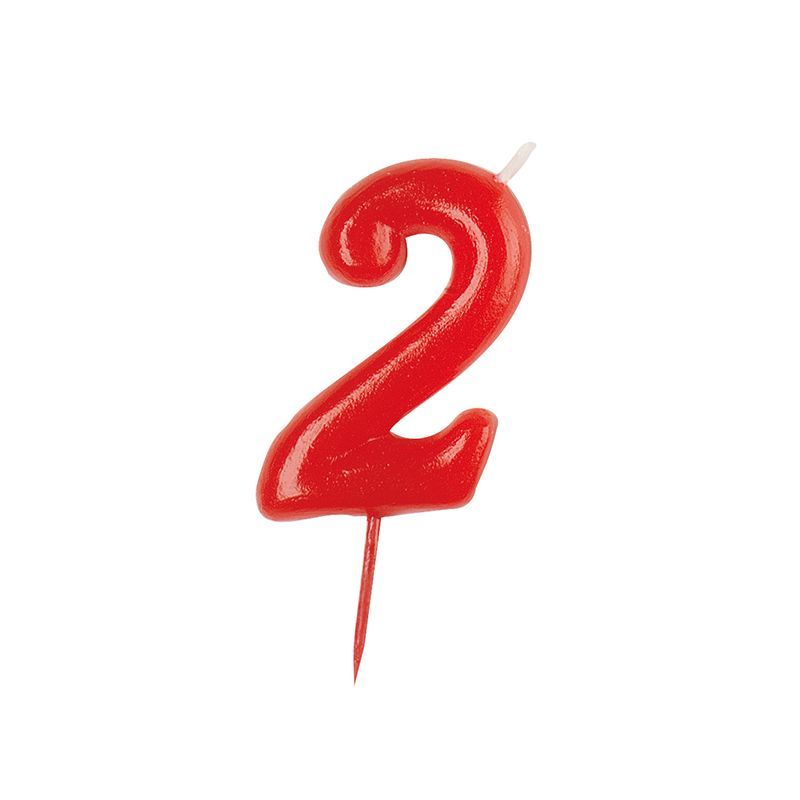 Achetez Bougie d'anniversaire Chiffre 2 en ligne