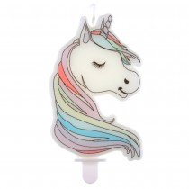 BOUGIE ANNIVERSAIRE LICORNE ARC-EN-CIEL 4.7X7.CM